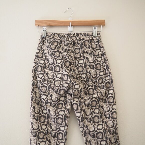 Good American Good Legs Snake Print High Rise Skinny Jeans sz 0 / 25 - Picture 7 of 7